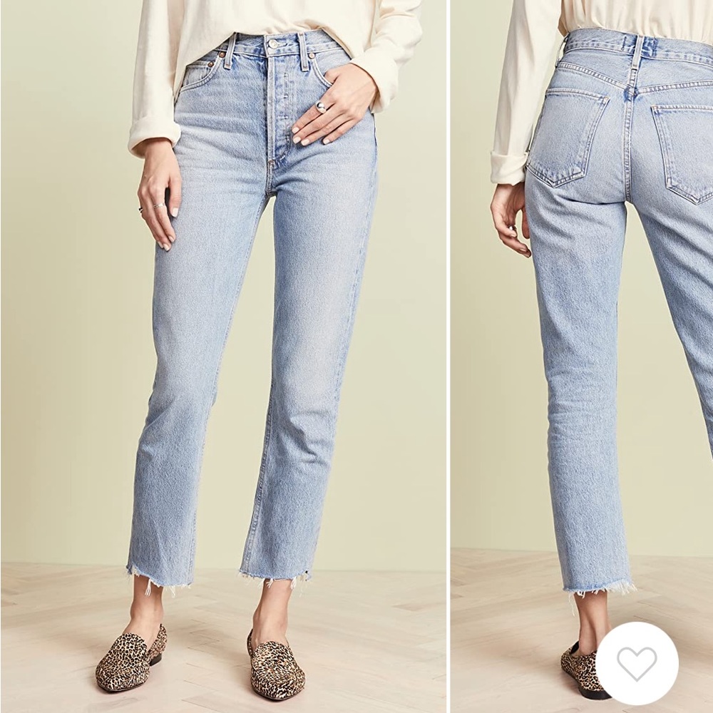 AGOLDE Riley High Rise Straight Crop Jeans Size 27